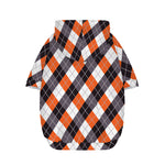 Halloween Party Argyle Pattern Print Dog Zip Up Hoodie