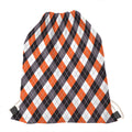 Halloween Party Argyle Pattern Print Drawstring Bag