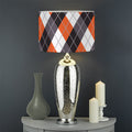 Halloween Party Argyle Pattern Print Drum Lamp Shade
