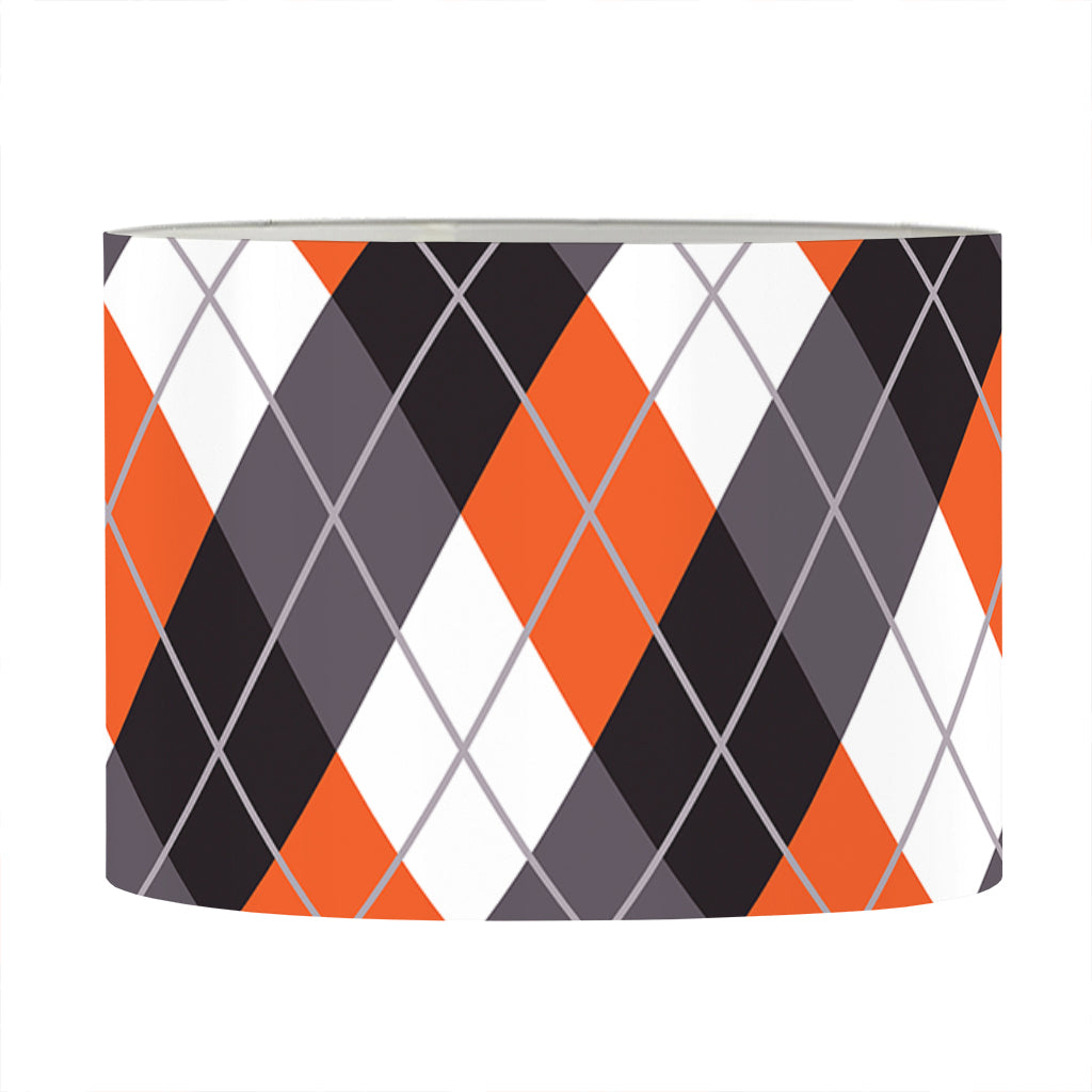 Halloween Party Argyle Pattern Print Drum Lamp Shade