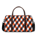 Halloween Party Argyle Pattern Print Duffle Bag