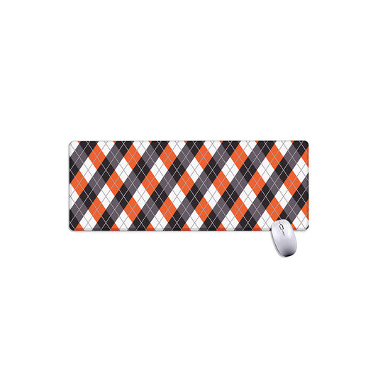 Halloween Party Argyle Pattern Print Extended Mouse Pad