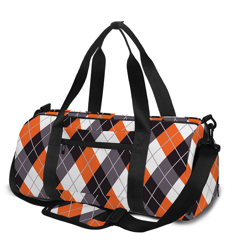 Halloween Party Argyle Pattern Print Gym Bag