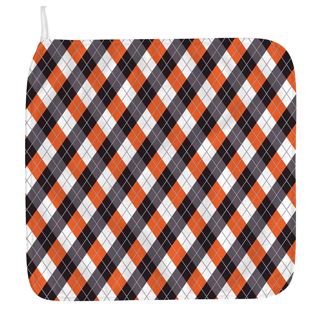 Halloween Party Argyle Pattern Print Hand Towel