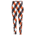 Halloween Party Argyle Pattern Print High-Waisted Pocket Leggings