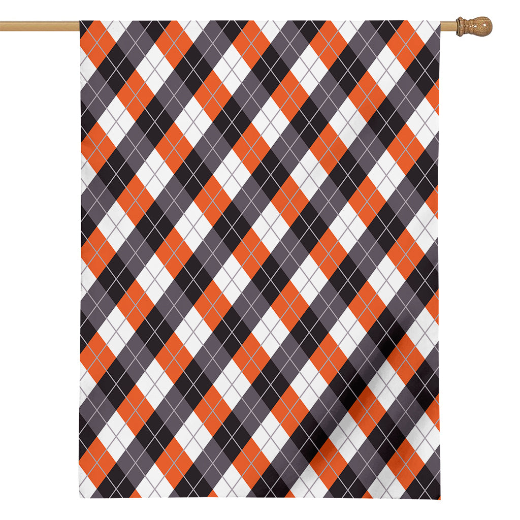 Halloween Party Argyle Pattern Print House Flag