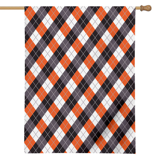 Halloween Party Argyle Pattern Print House Flag