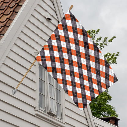 Halloween Party Argyle Pattern Print House Flag