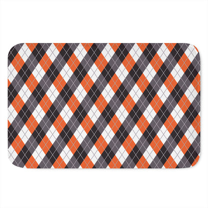 Halloween Party Argyle Pattern Print Indoor Door Mat