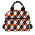 Halloween Party Argyle Pattern Print Insulated Lunch Bag