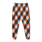 Halloween Party Argyle Pattern Print Jogger Pants