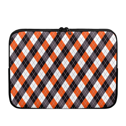 Halloween Party Argyle Pattern Print Laptop Sleeve