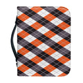 Halloween Party Argyle Pattern Print Leather Bible Cover