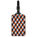 Halloween Party Argyle Pattern Print Luggage Tag