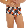 Halloween Party Argyle Pattern Print Men's Briefs