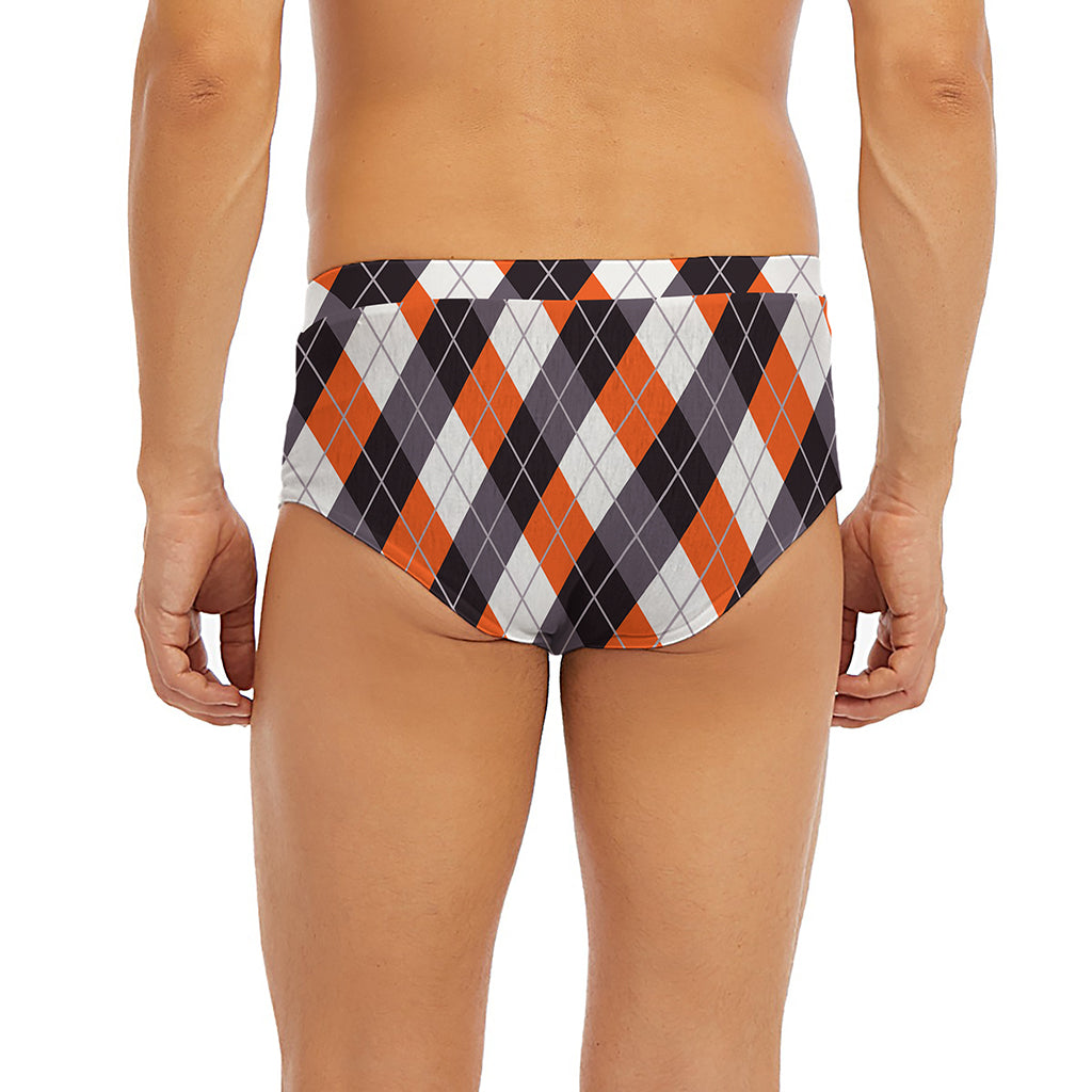 Halloween Party Argyle Pattern Print Men's Briefs