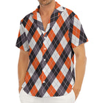 Halloween Party Argyle Pattern Print Men's Deep V-Neck Shirt