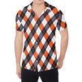 Halloween Party Argyle Pattern Print Men's Shirt