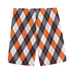 Halloween Party Argyle Pattern Print Men's Sports Shorts