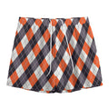Halloween Party Argyle Pattern Print Mesh Shorts
