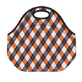 Halloween Party Argyle Pattern Print Neoprene Lunch Bag