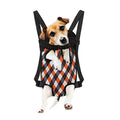 Halloween Party Argyle Pattern Print Pet Carrier Backpack
