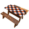 Halloween Party Argyle Pattern Print Picnic Table Cover