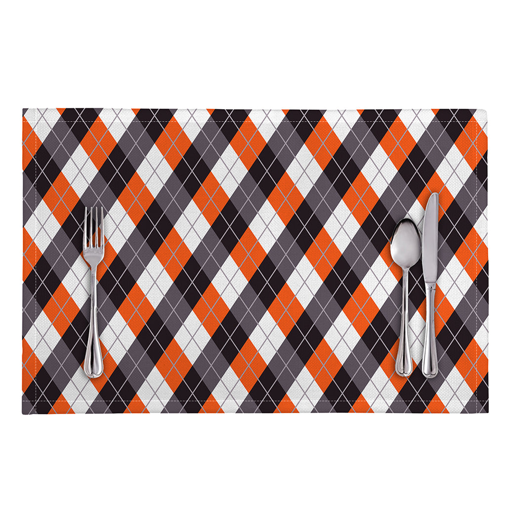 Halloween Party Argyle Pattern Print Placemat