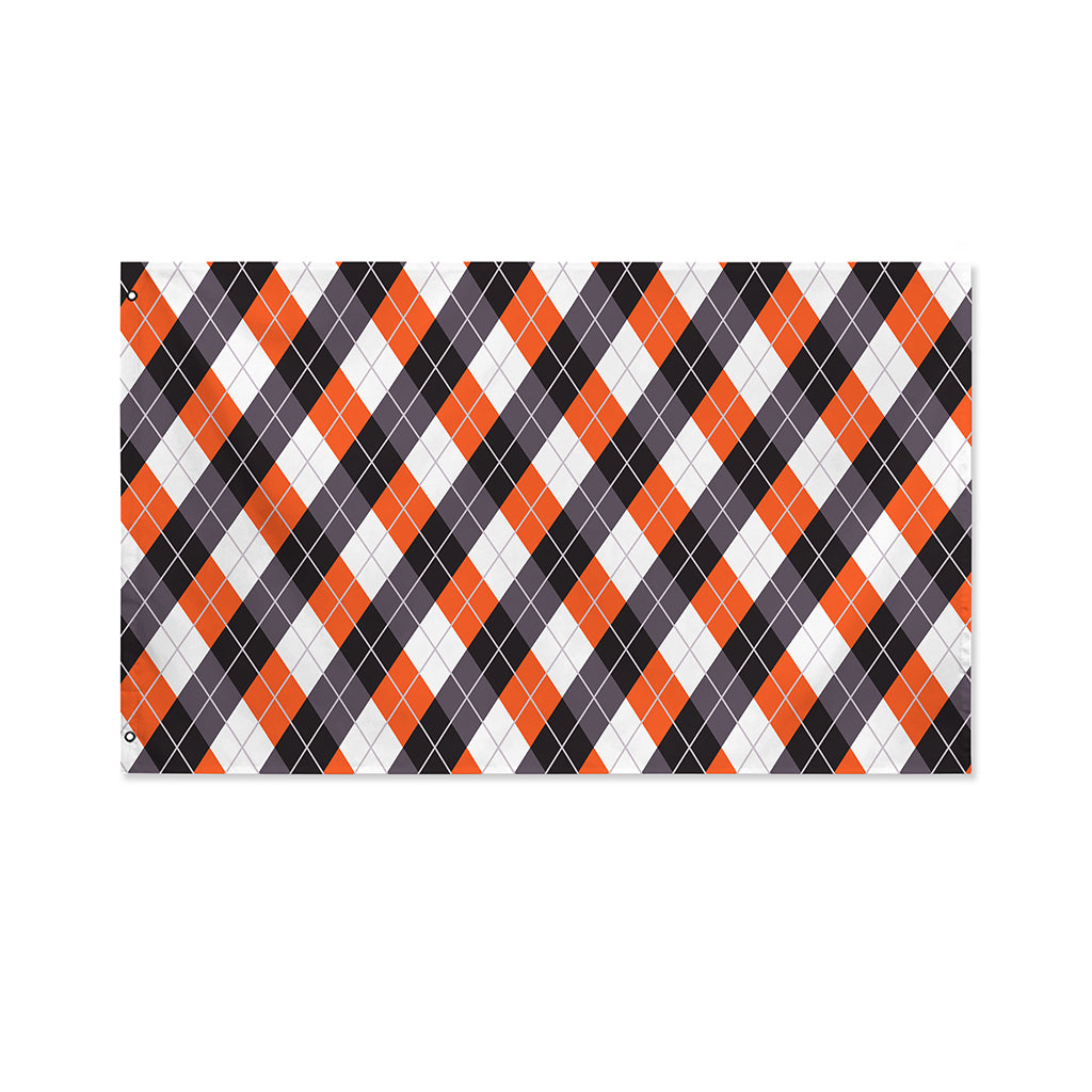 Halloween Party Argyle Pattern Print Polyester Flag