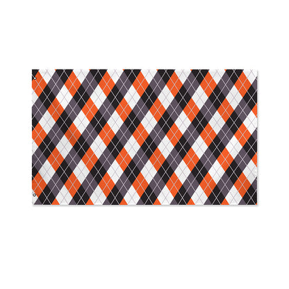 Halloween Party Argyle Pattern Print Polyester Flag