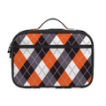Halloween Party Argyle Pattern Print Portable Lunch Bag