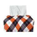 Halloween Party Argyle Pattern Print Rectangle Tissue Box Cover