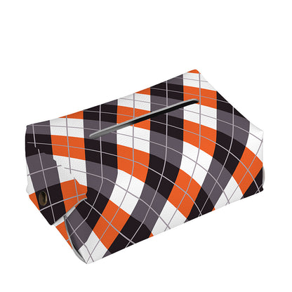 Halloween Party Argyle Pattern Print Rectangle Tissue Box Cover