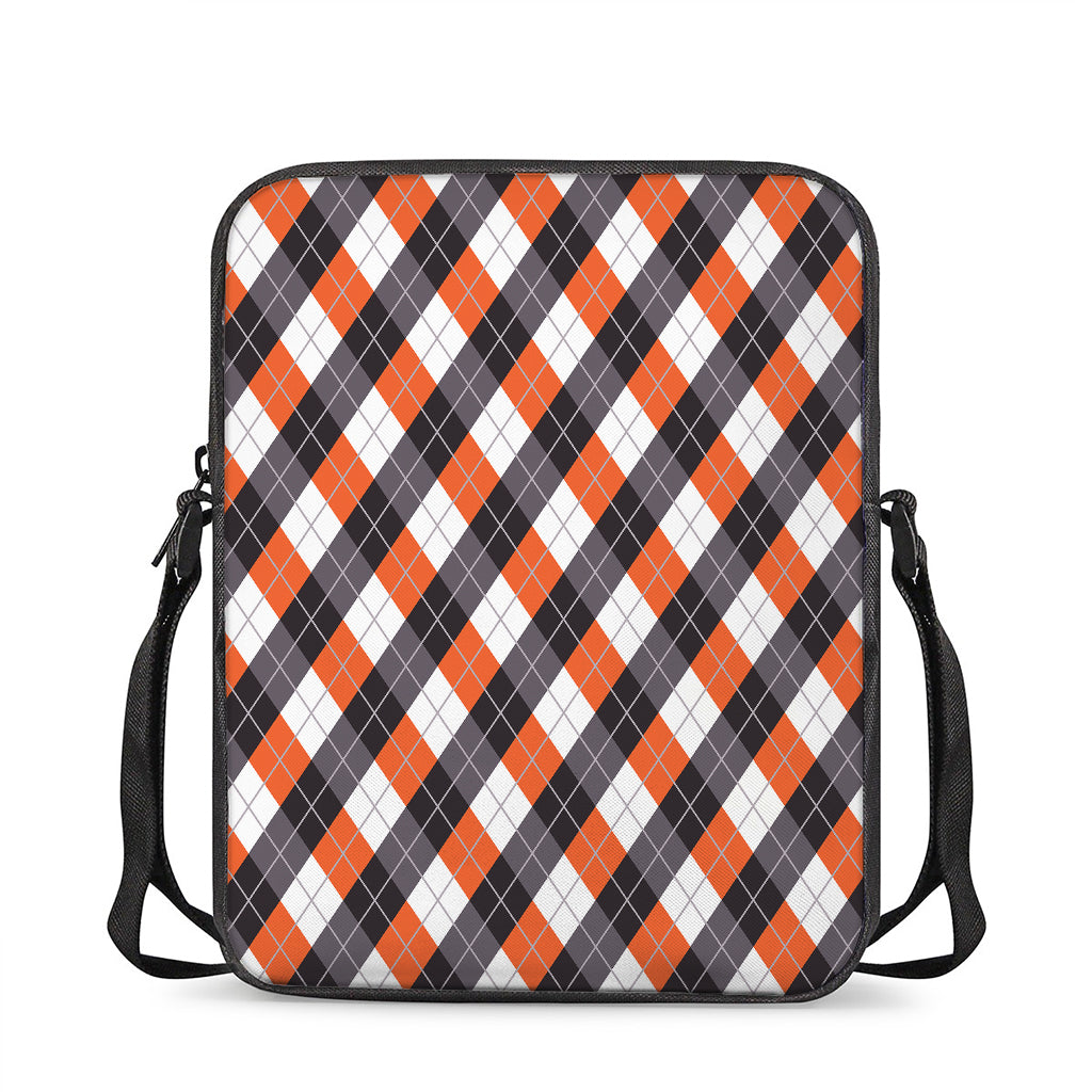 Halloween Party Argyle Pattern Print Rectangular Crossbody Bag