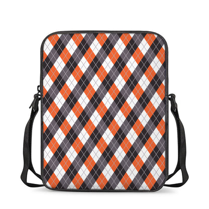 Halloween Party Argyle Pattern Print Rectangular Crossbody Bag