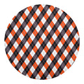 Halloween Party Argyle Pattern Print Round Blanket