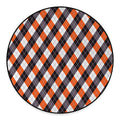 Halloween Party Argyle Pattern Print Round Floor Mat