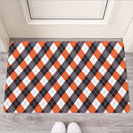 Halloween Party Argyle Pattern Print Rubber Doormat