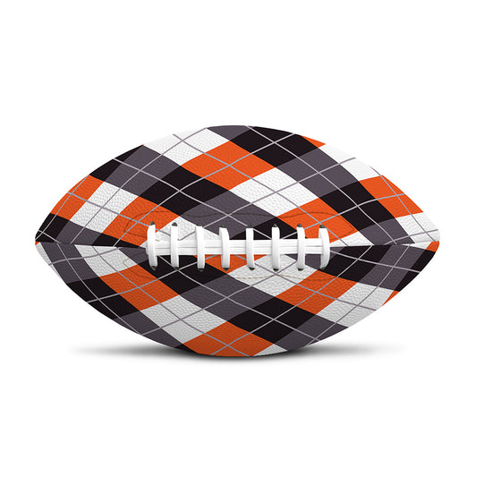Halloween Party Argyle Pattern Print Rugby Ball
