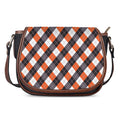 Halloween Party Argyle Pattern Print Saddle Bag