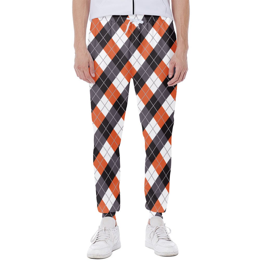 Halloween Party Argyle Pattern Print Scuba Joggers