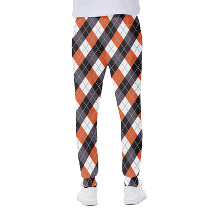 Halloween Party Argyle Pattern Print Scuba Joggers