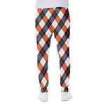 Halloween Party Argyle Pattern Print Scuba Joggers