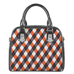 Halloween Party Argyle Pattern Print Shoulder Handbag