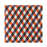 Halloween Party Argyle Pattern Print Silk Bandana