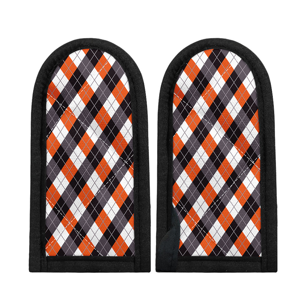 Halloween Party Argyle Pattern Print Skillet Handle Cover