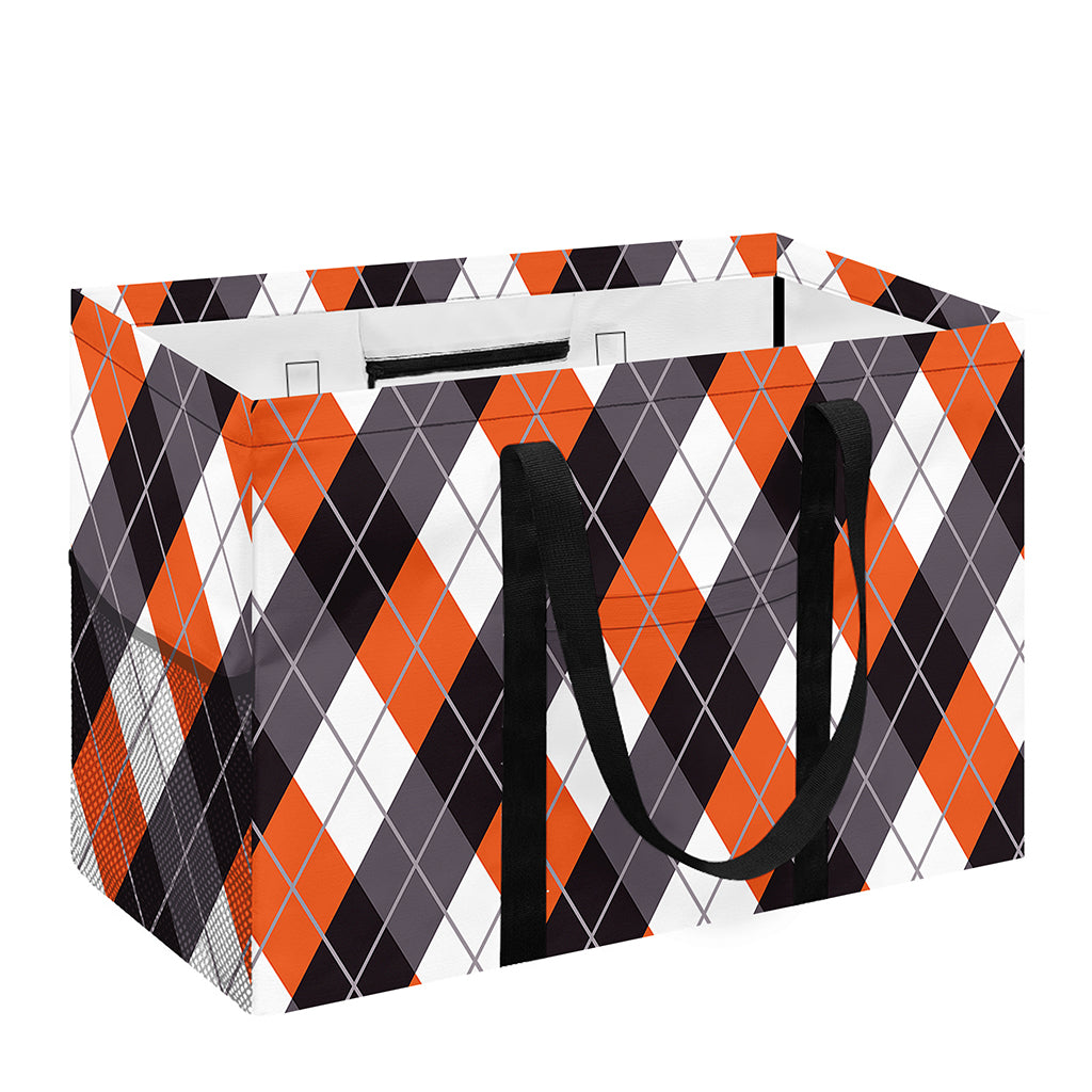 Halloween Party Argyle Pattern Print Utility Tote Bag