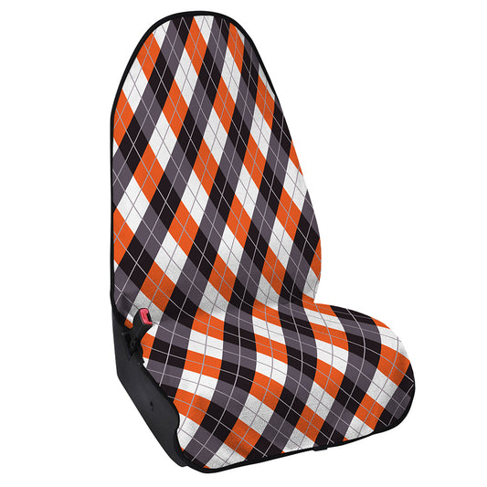 Halloween Party Argyle Pattern Print Waterproof Car Seat Cover