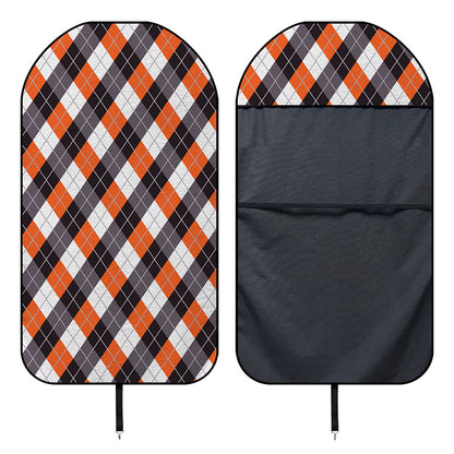 Halloween Party Argyle Pattern Print Waterproof Car Seat Cover