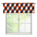 Halloween Party Argyle Pattern Print Window Valance